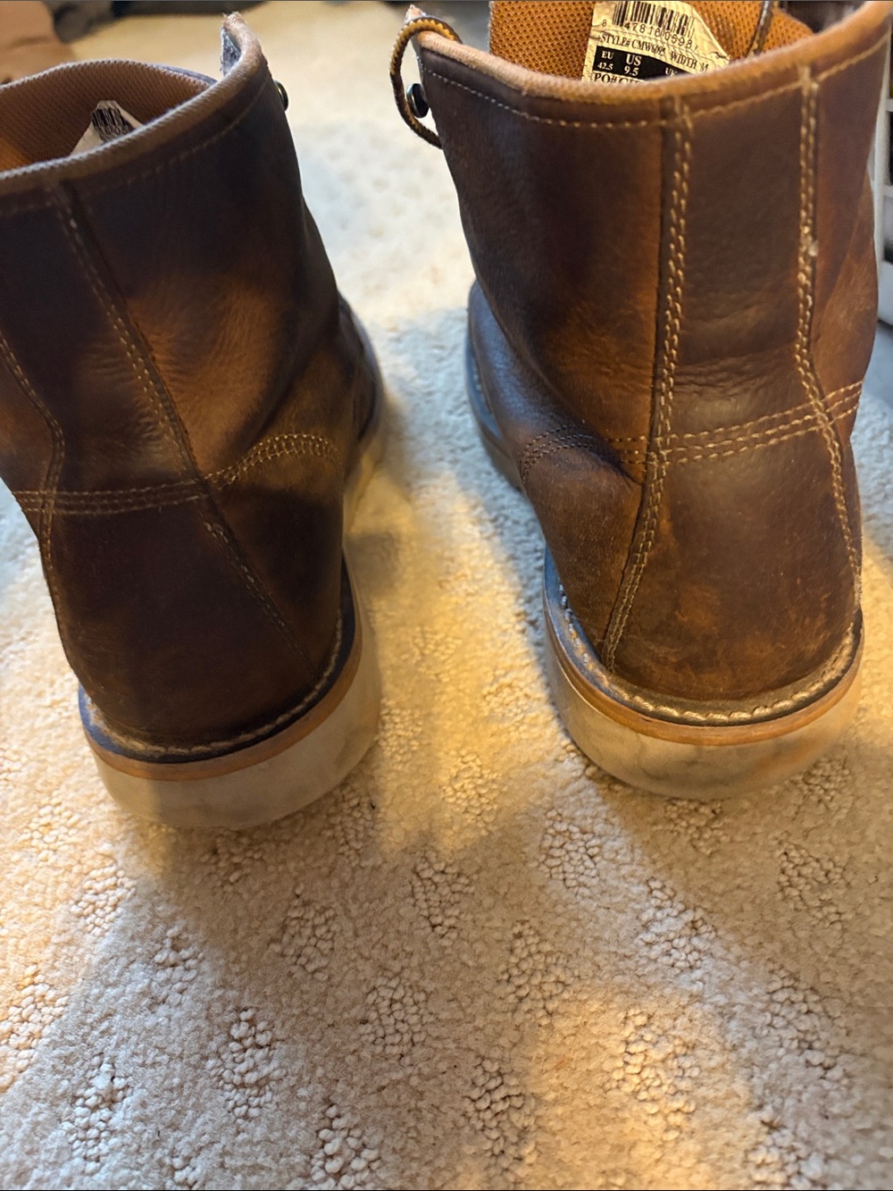 Carhartt Men's Dark Brown Lace-Up Work Boots. Waterproof 9.5 - Picture 3 of 11
